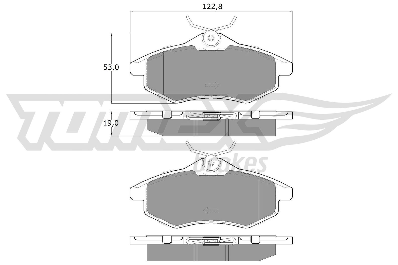 Obrázok Sada brzdových platničiek kotúčovej brzdy TOMEX Brakes  TX1328